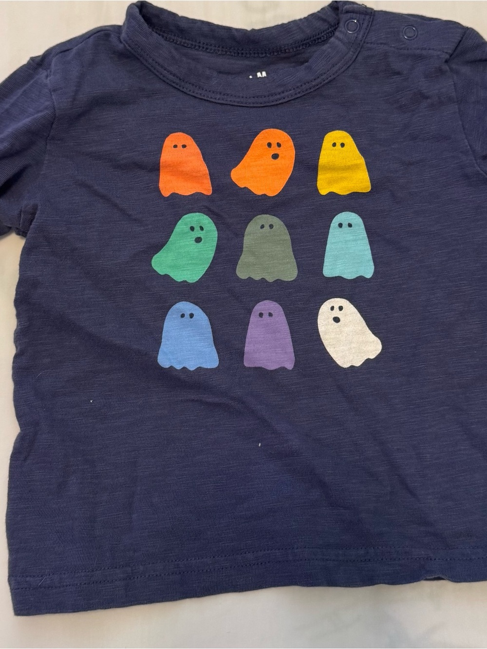 Navy Ghost Print Kids Tee